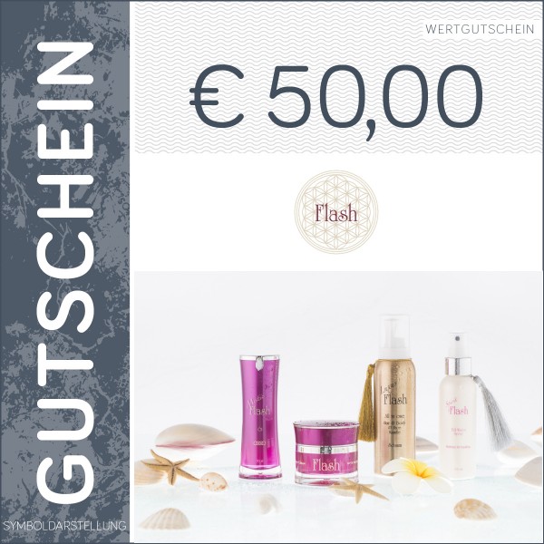 50 Euro Gutschein - Flash Cosmetics