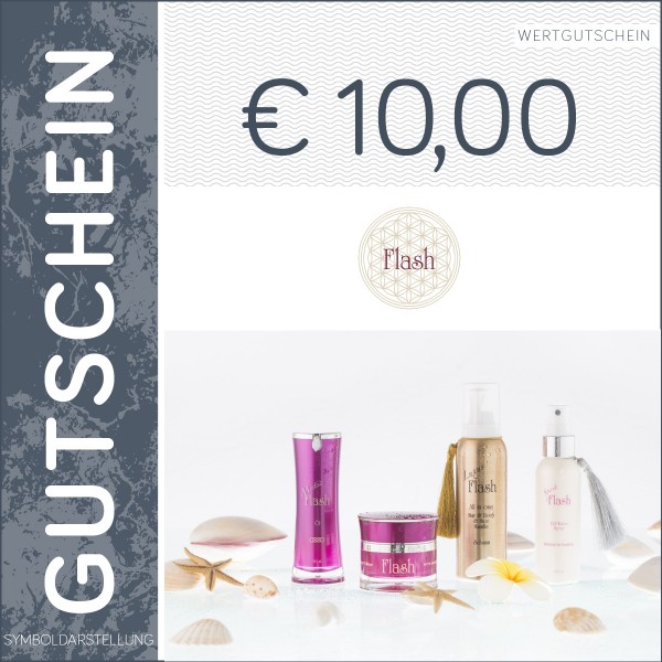 10 Euro Gutschein - Flash Cosmetics